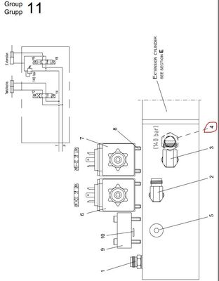 CE 60120571 parte dell'impilatore di portata di Sany della valvola a sfera